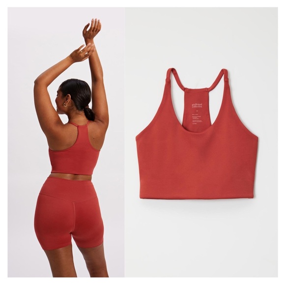 girlfriend collective Other - GIRLFRIEND COLLECTIVE | Float Cleo Halter Sports Bra In Lava
